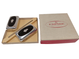 Vintage Empire Military Brush Set With Original Box- In Good Condition-USA - £13.18 GBP