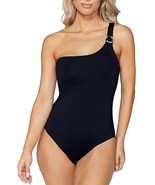 NWT LEILANI 6 maillot one-shoulder 1-Piece swimsuit tortoise ring slimmi... - $74.54 CAD