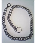 26&quot; Textured Rhodium Gunmetal Tone Chunky Biker Cuban Wallet Chain - €15,63 EUR
