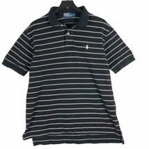 Vintage Polo Ralph Lauren Striped Shirt XL Black Classic Casual Fashion ... - $22.28