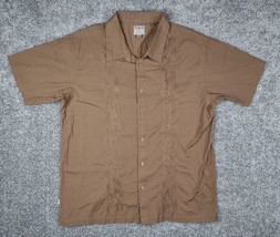 ONeill Shirt Men XL Brown Heritage Series Embroidered Short Sleeve Button Up - £13.13 GBP