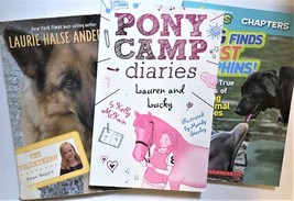 Lot of 3 Children&#39;s  Books Teacher&#39;s Pet Pony Camp Diaries Dog Finds Dolphin - £3.99 GBP