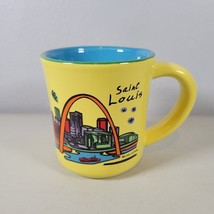 St Louis Coffee Mug Cup Yellow with Blue Interior - £10.35 GBP