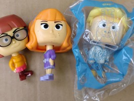 McDonald&#39;s Scooby Doo Bobble Head Toy Fred Daphne Velma 2021 Happy Meal Lot Of 3 - £6.96 GBP