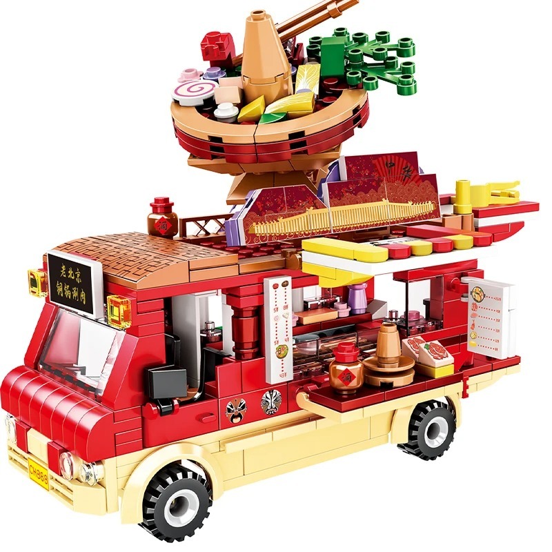 497 Pcs Ramen Sets Model Building Blocks Racing Vehicle Camping Car Bricks - $48.99