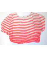 Bcx Striped Peach Pink Coral Blouse Top Sze Small Lined - £11.58 GBP