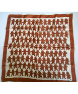 Gingerbread Boys and Girls Holding Hands Sweet Little Scarf  17 inches - £7.83 GBP