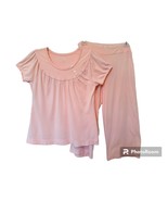 ND Intimates Womens S Peachy Pink 2 Pc Capri Leg Short Sleeve Soft Pajam... - €10,41 EUR