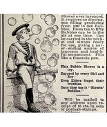 1904 Carlton Continuous Bubble Blower Advertisement Toy Ephemera 3.5 x 2... - $27.53 CAD