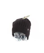 NOS Vtg Streetwear Blank Cable Knit Fleece Lined Winter Beanie Hat Black... - $485.51 MXN