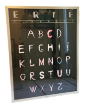 Vintage ERTE Alphabet Lithograph Poster Circa 1980&#39;s Framed - £391.72 GBP