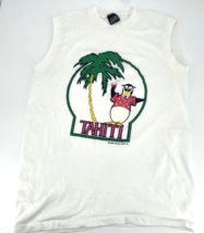 VINTAGE Tropix Shirt Adult XL White Single Stitch Beach Tahiti Made in USA - £12.45 GBP