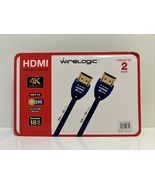 *NEW* WireLogic 12 Feet Sapphire HDMI Cables 4K &amp; Ultra HD Resolution 2-... - $8.87