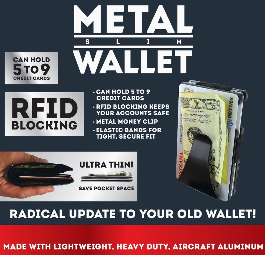 Roughneck Metal RFID Black Wallet Clip