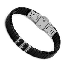 Good Quality Stainless Steel Women Men Bracelet With Cubic Zircons Never Lose Co - £29.75 GBP