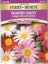 Best Daisy Painted Single Mixed Colors Flower Seeds Ferry Morse  - $9.54