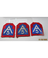 MILITARY ARMY PATCH  5TH DIVISION A 5 NOS 3 PCS WWII ERA - $60.00