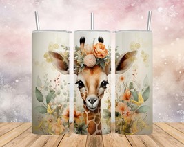 Skinny Tumbler with Straw, 20oz/30oz, Giraffe, awd-422 - £28.67 GBP+