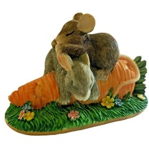 Charming Tails 89/558 After Lunch Snooze Mouse Rabbit Carrot Sleeping Retired - £19.57 GBP