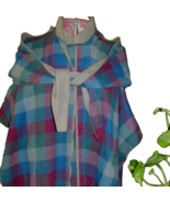 women's cold weather reversible CAPE PONCHO w/removable hood, SWEATER (c... - $52.50