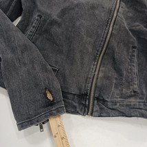Almost Famous ST-J255-L0 Women's Black Front Zip Denim Jacket Size Medium image 4