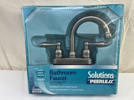 Solutions by Peerless Bathroom Faucet Satin Nickel Finish 2 Handel Pop Up Drain - $44.55