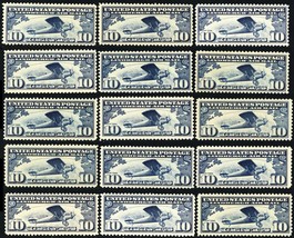 C10, Mint NH FVF WHOLESALE Group of 15 Stamps CV $187.50 - Stuart Katz - $75.00