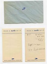 B O A C British Overseas Airways Corporation 1940's Notepad &amp; Envelope BOAC - $17.82