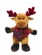 Hug &amp; Luv Holiday Christmas Moose reindeer plush stuffed animal toy 10in - £11.84 GBP