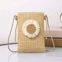 Charming Mini Daisy Sunflower Weave Crossbody Bag - Small, Stylish, Boho Chic Sh - $17.29