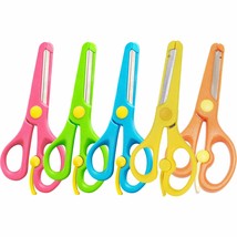 5 Pack Plastic Scissors For Kids,Colorful Safety Craft Scissors Plastic ... - $12.99
