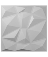 VEVOR 3D PVC Wall Panels Textured Diamond Design 13 Tiles 35 SF White Wa... - £69.19 GBP