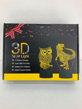 3D Night Light USB Small Table Lamp w/Remote 7 Color  Changes New - £14.87 GBP