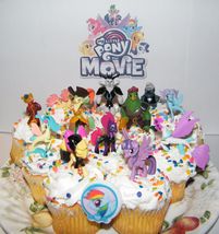 My Little Pony The Movie Cake Toppers Set of 14 New Figures, Sticker and Ring! - £12.74 GBP