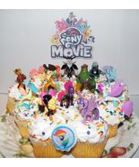 My Little Pony The Movie Cake Toppers Set of 14 New Figures, Sticker and... - £12.54 GBP