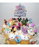 My Little Pony The Movie Cake Toppers Set of 14 New Figures, Sticker and... - $15.95