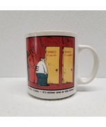 Vintage 1985 Far Side Gary Larson Coffee Cup Mug Devil Damned If You Do ... - £14.19 GBP