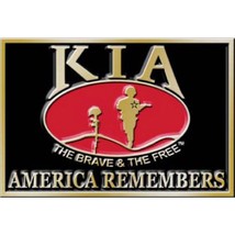 U.S. Military KIA The Brave &amp; The Free America Remembers Belt Buckle, 3.125&quot; - £13.46 GBP