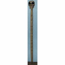 Voodoo Skull Cane Head on a Pike Halloween Decor 48" L Resin Wood - $39.59