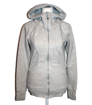 Lululemon Full Zip Athletic Hoodie Sweatshirt Thumbholes Jacket Gray Siz... - $36.00