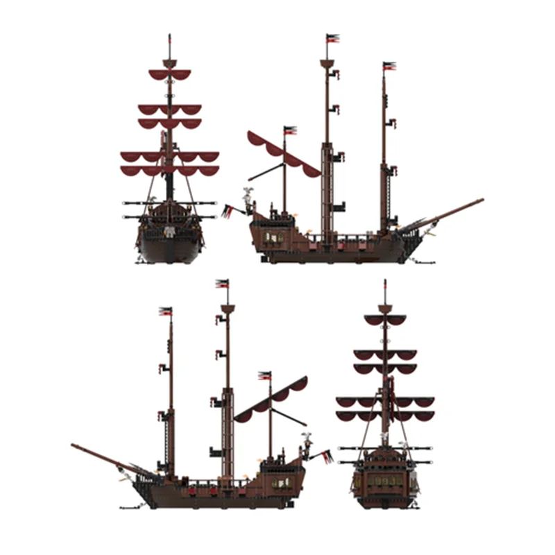 Pirates Ship Series MOC Port Sauvage: Loup De Mer Boat Building Blocks Buccane - £126.53 GBP+