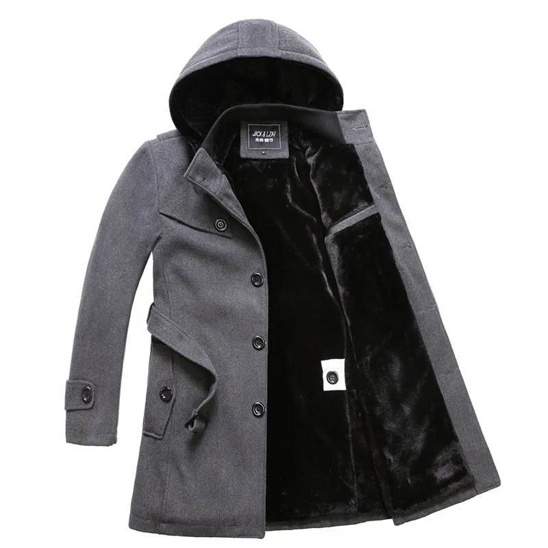 Winter Plus Velvet Thick Warm Jacket Fashion en Coat Large Size Men&#39;s Windbreake - £154.64 GBP