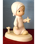 E-0502 Jesus Is The Light That Shines Figurine Boy with Candle Precious ... - £23.94 GBP
