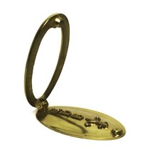 Door Knocker Solid Brass Fleur-De-Lis Oval With Letters EDB Vintage - $29.67