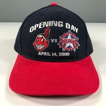 Vintage Cleveland Indios Sombrero Azul Marino Rojo Curvo Ala Texas Rangers - £18.38 GBP