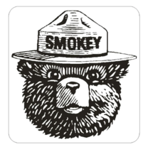5&quot; forest service smokey the bear bumper sticker decal usa made - £21.52 GBP
