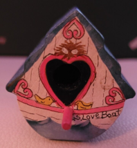 Small Decorative Birdhouse Tabletop Love Boat Cute Collectible Spring De... - $274.20 MXN