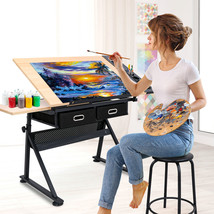 Drafting Desk Drawing Table Adjustable with Stool Arts &amp; Crafts Creative... - $163.99