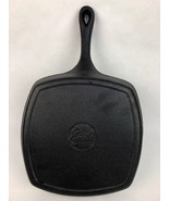 Old Vintage Emeril Cast Iron Square Grill Fry Pan Skillet Cooking Campin... - $34.16 CAD