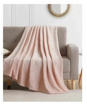 Infinity Home 50 x 60 Textured Throw Blush T4102702 - £35.56 GBP